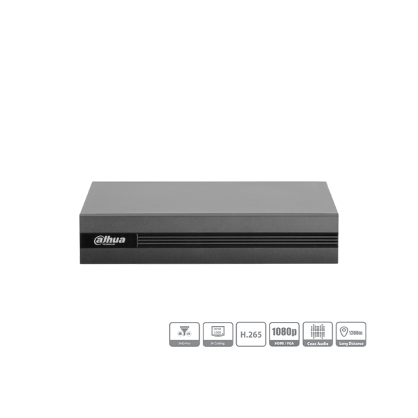 DAHUA XVR1B08H-I 8CH Penta-brid 5MP Value/1080P Cooper 1U 1HDD WizSense Digital Video Recorder 2Y